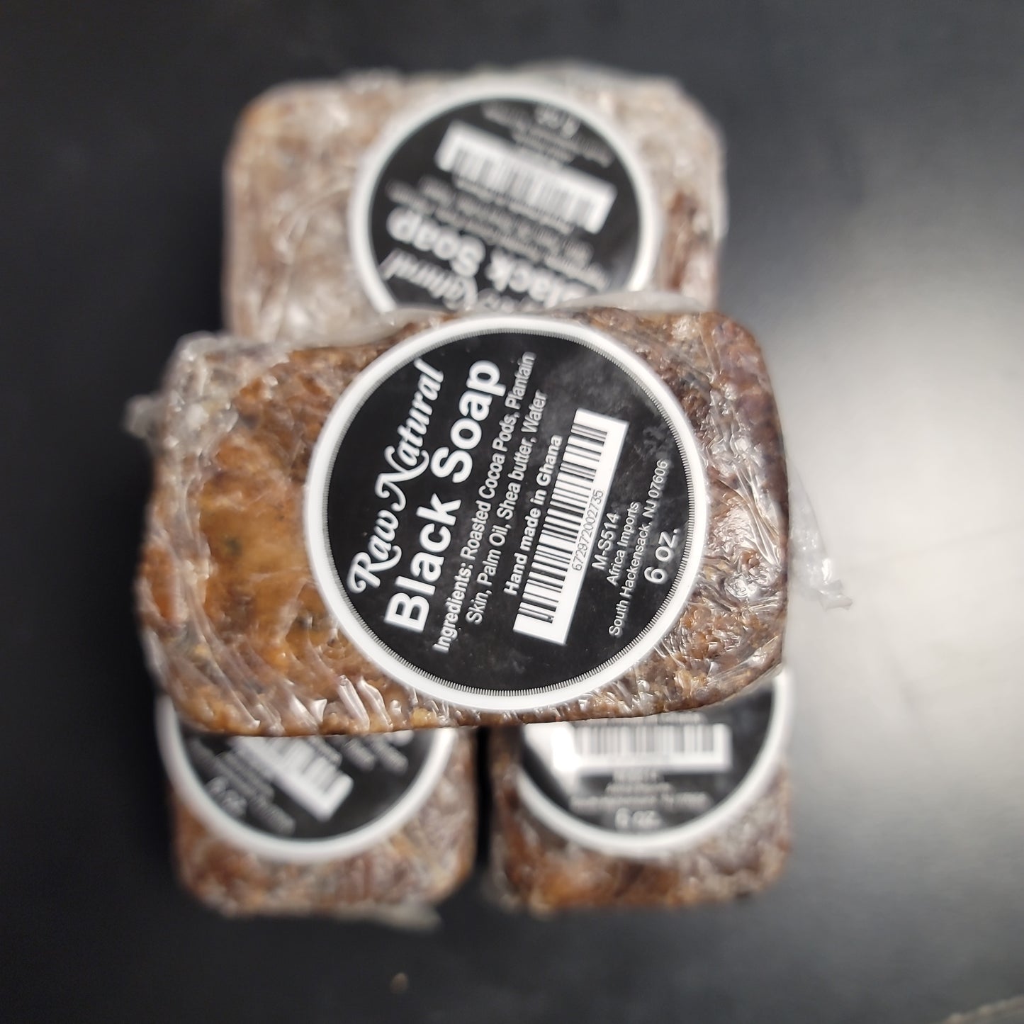 Raw natural African Black Soap 6oz