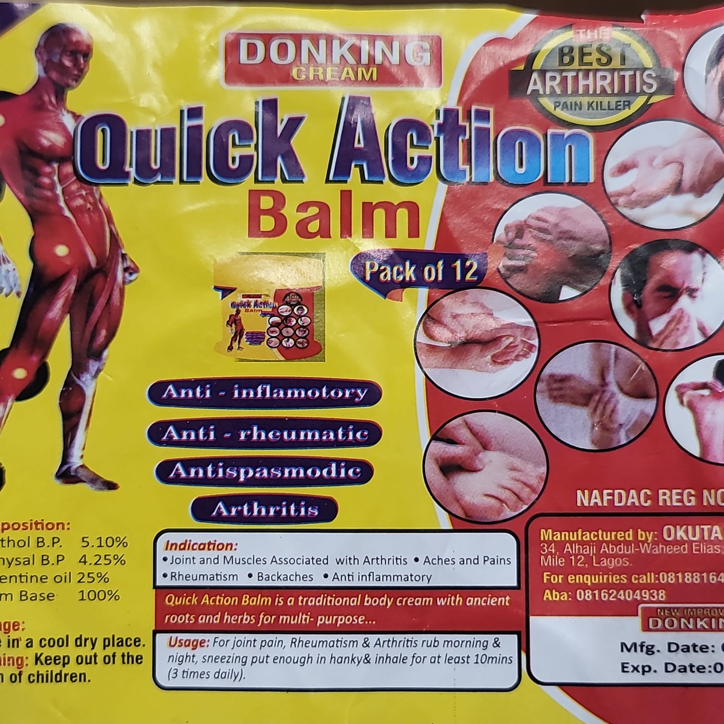Donking cream quick action balm