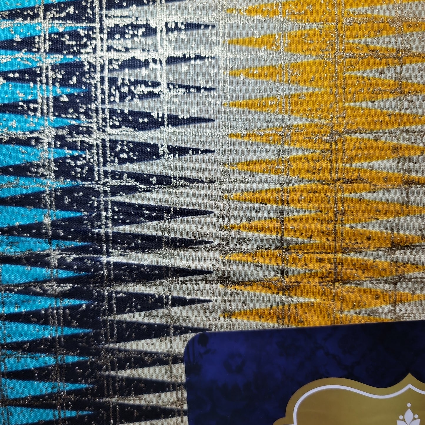 Rossberry KENTE Golden blue, red 6yards 100% Cotton