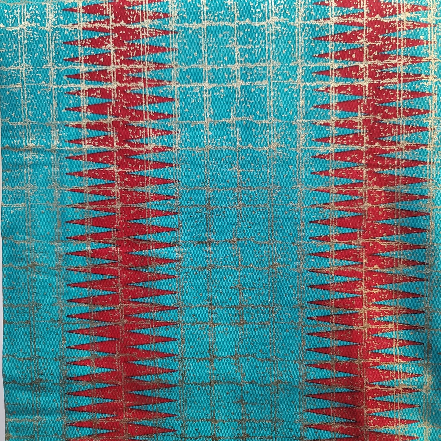 Rossberry KENTE Golden blue, red 6yards 100% Cotton