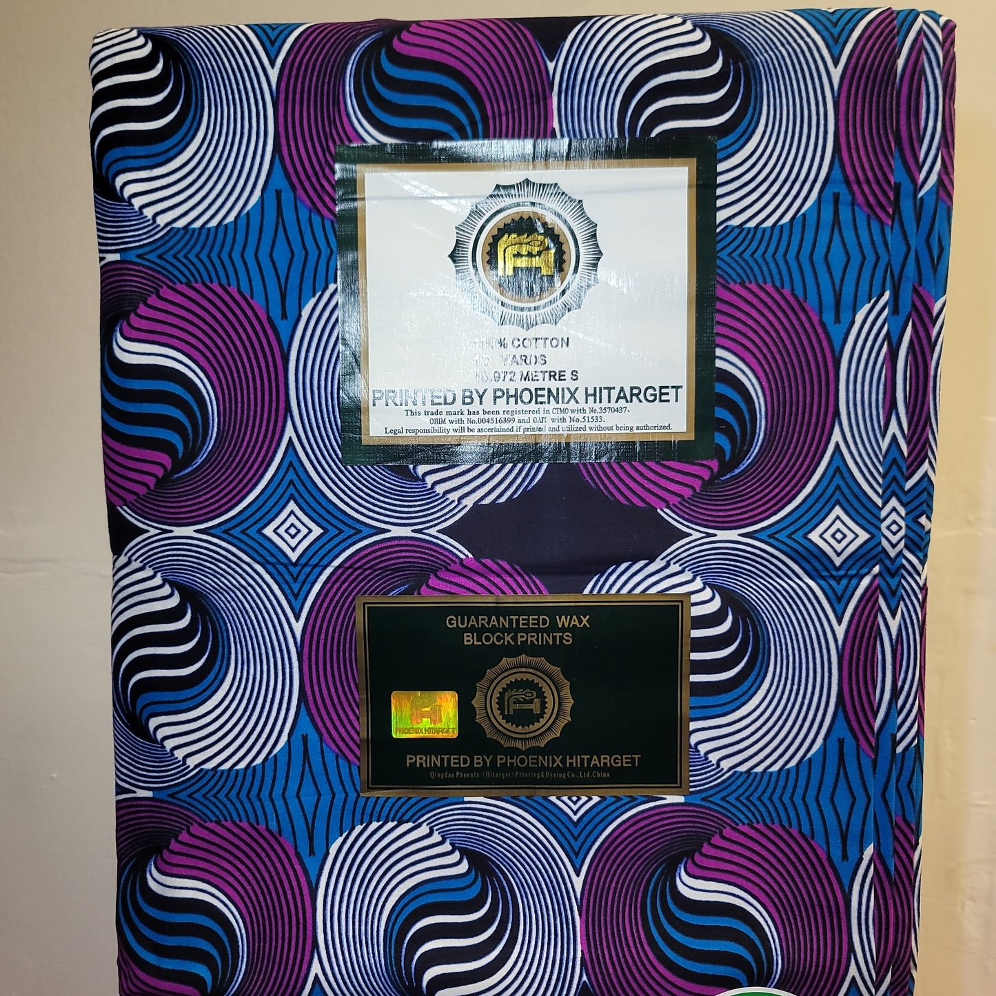 African Print Phoenix Hitarget wax block prints 6 yards 100% Cotton