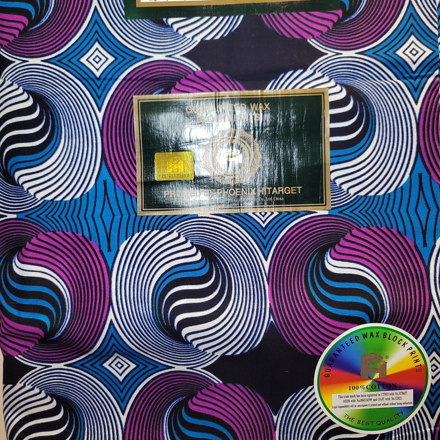 African Print Phoenix Hitarget wax block prints 6 yards 100% Cotton