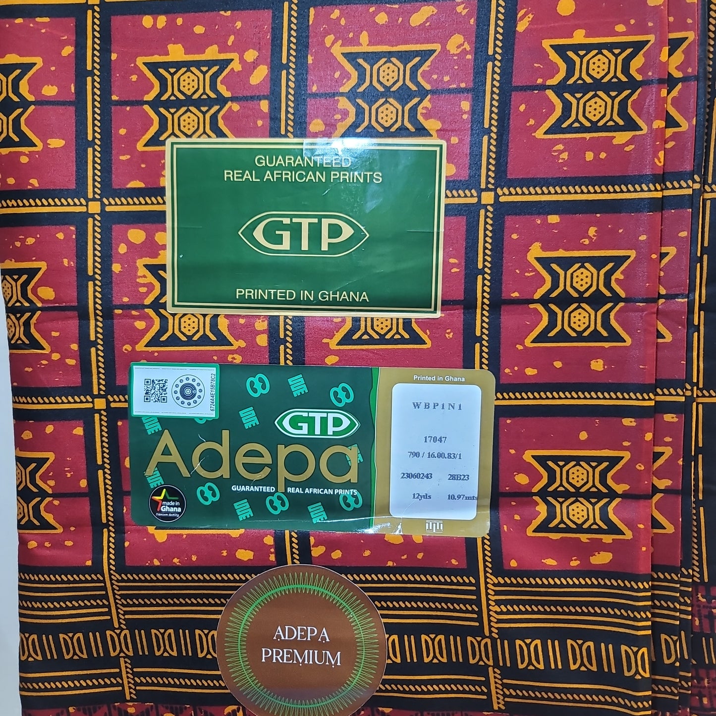 African Print GTP Adepa 17047 6 yards 100% Cotton