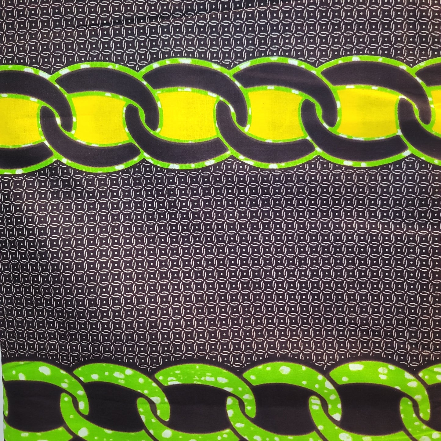 African Print Phoenix Hitarget wax block brown grn 6 yards 100% Cotton