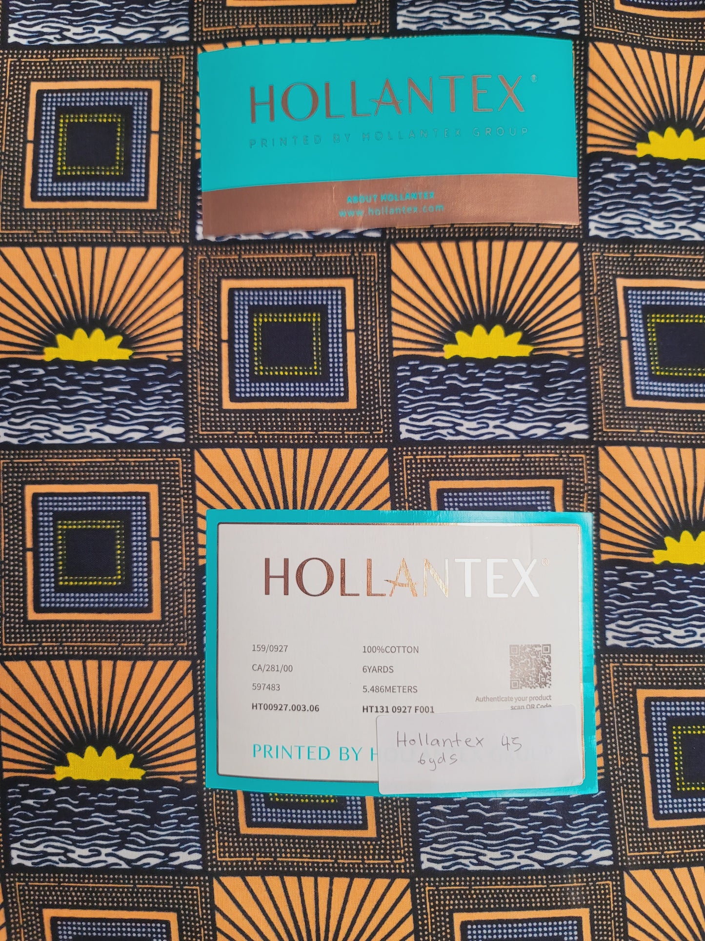 African Print Hollantex 6 yards 100% Cotton