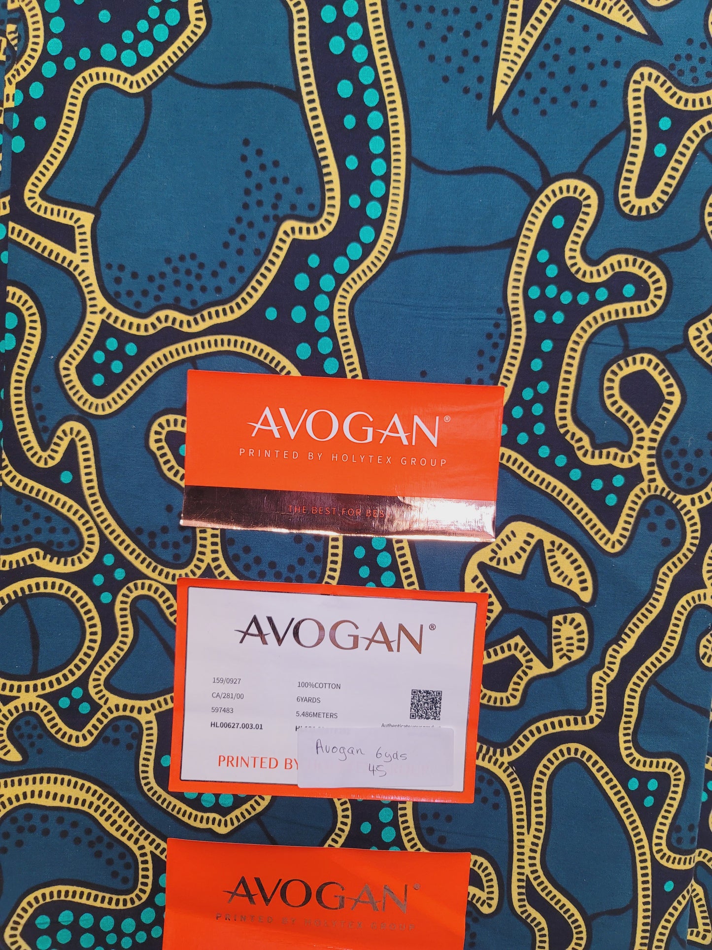 African print AVOGAN printed by holytext 100% Cotton