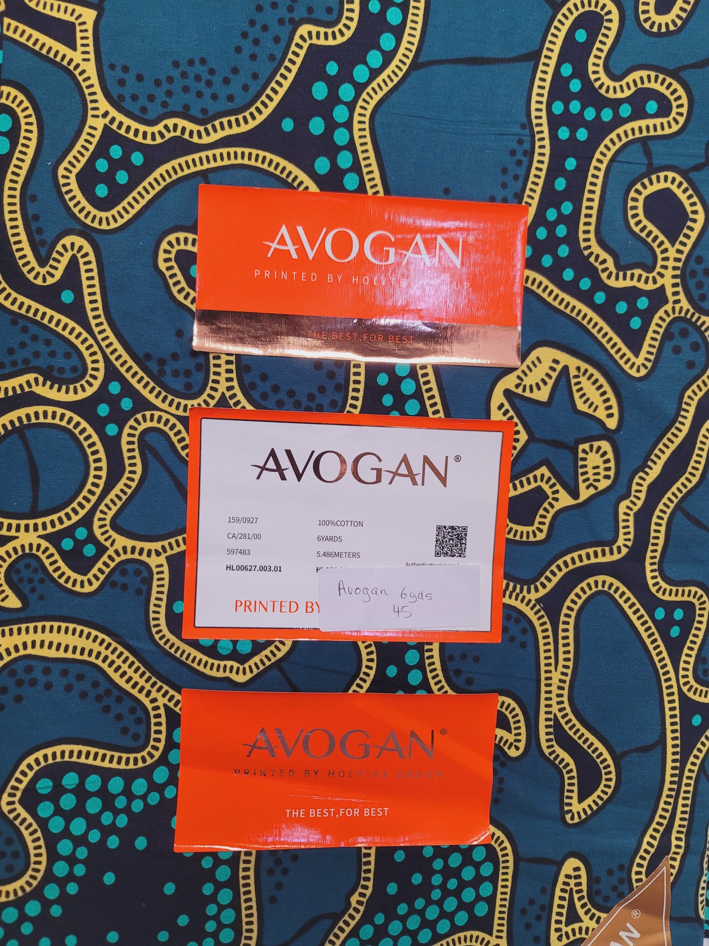 African print AVOGAN printed by holytext 100% Cotton