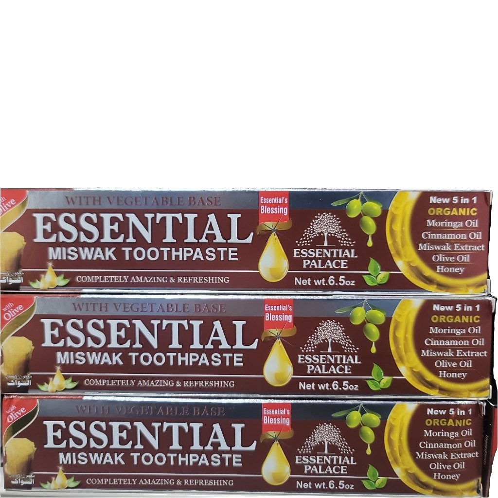 Essential miswak Honey Moringa toothpaste 6.05oz Organic Flouride free.