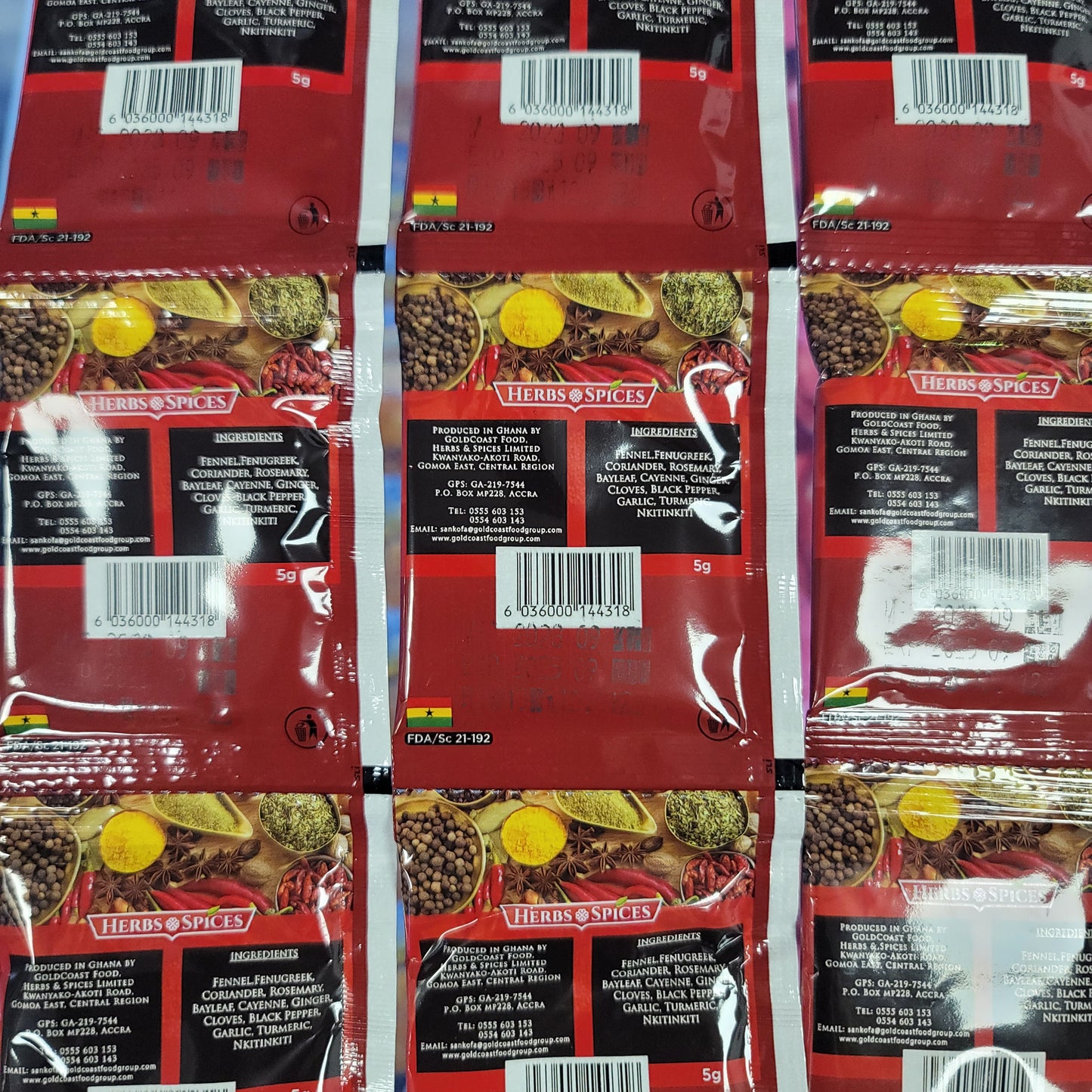 Sankofa Jollof Rice Spice 1 packet 5g Salt, Msg, preservative free.
