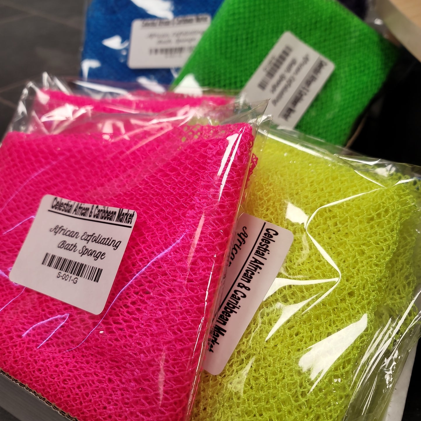 African Exfoliating  Net Sponge. Firm