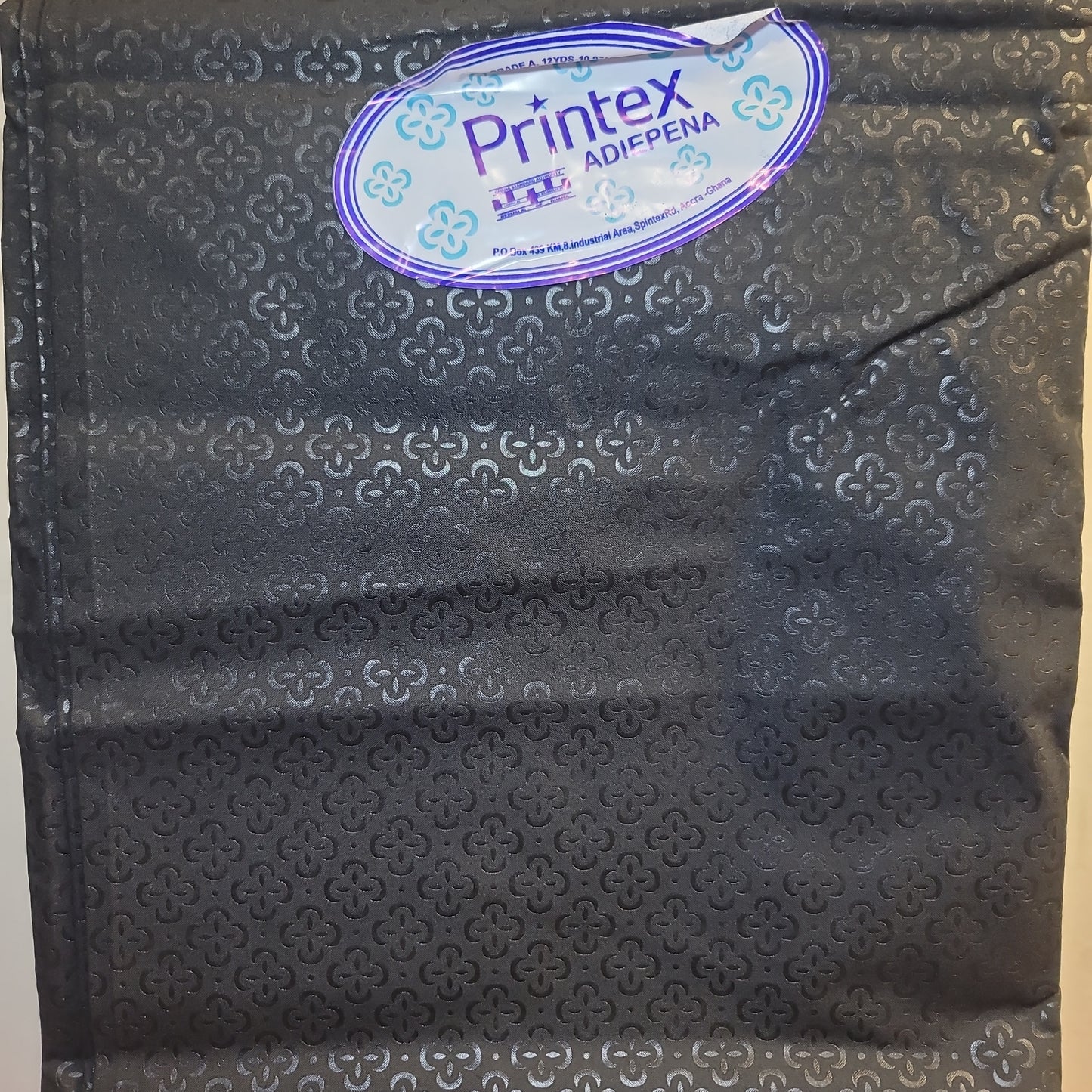 African Print Printex Adiepena black 6 yards