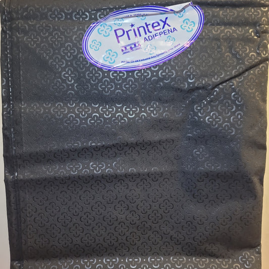 African Print Printex Adiepena black 6 yards