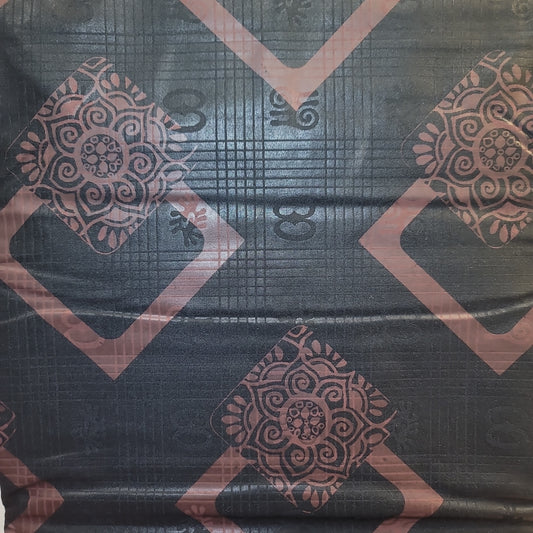 African Print Printex brown Y'adepa bi afri yen sa 6 yards.