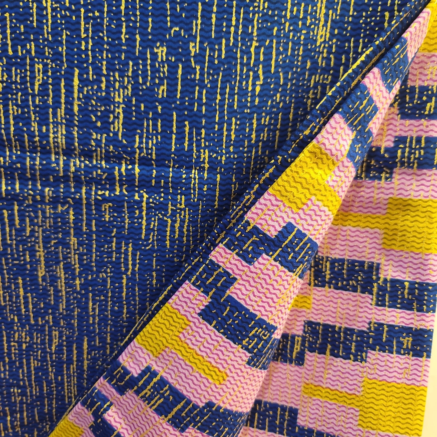 African Print VIP Fashion Kente gold 6 yards purple blue 100% Cotton