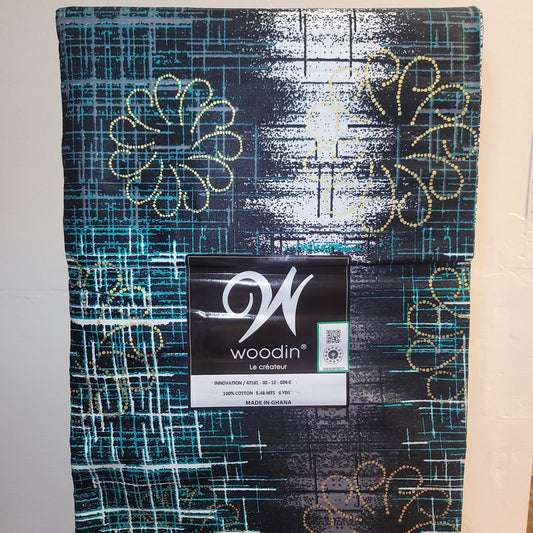 African Print Woodin Le Createur innovation 6yrds 100% Cotton