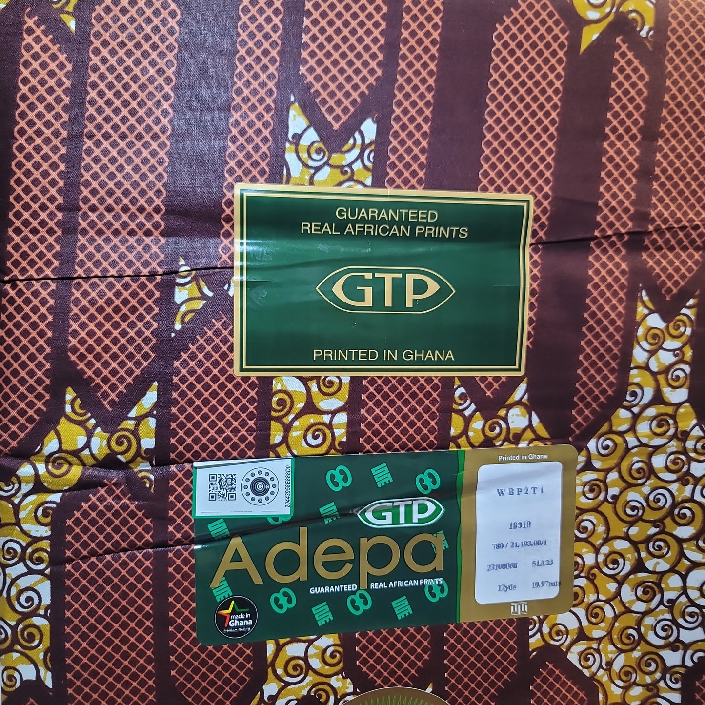 African Print GTP Adepa 18318 6 yards 100% Cotton
