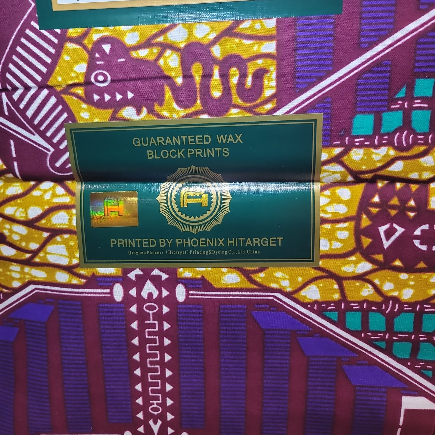 African Print Phoenix Hitarget  wax block prints puple 6 yards 100% Cotton