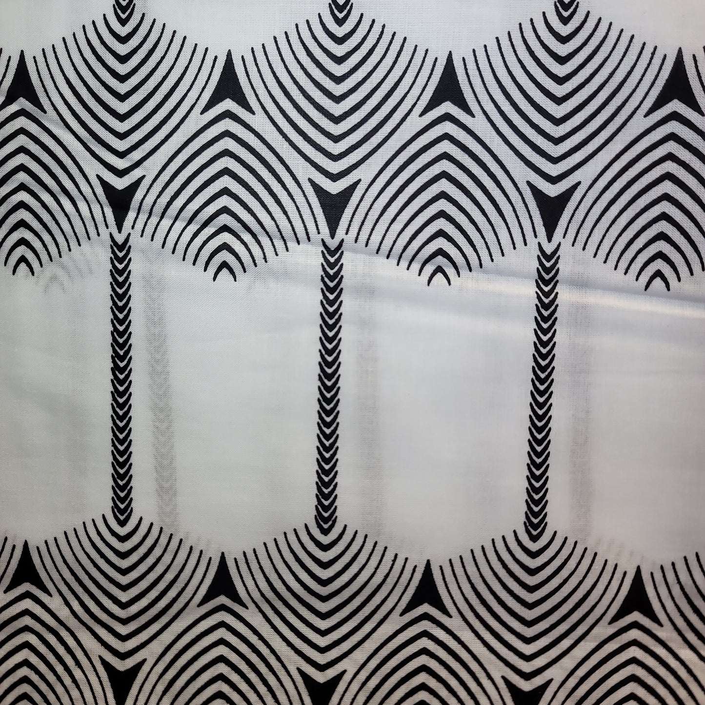 African Print Printex white Maa so 6 yards