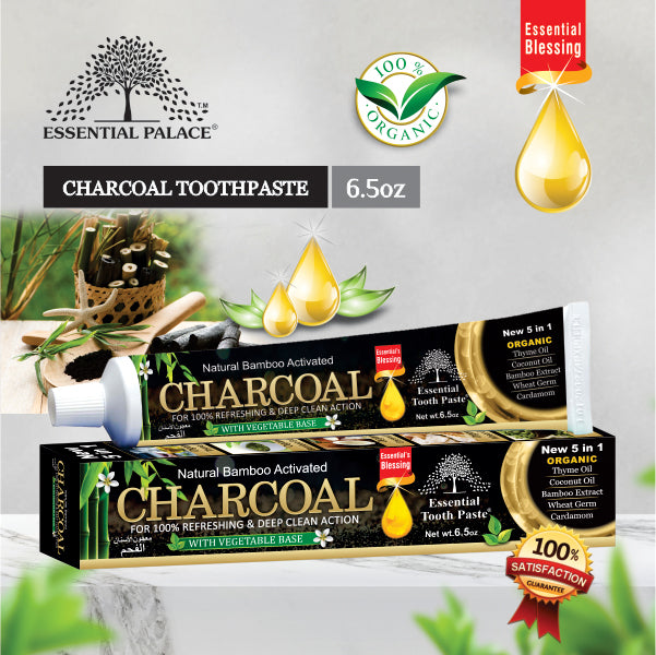 Essential Charcoal toothpaste 6.05oz Organic fluoride free