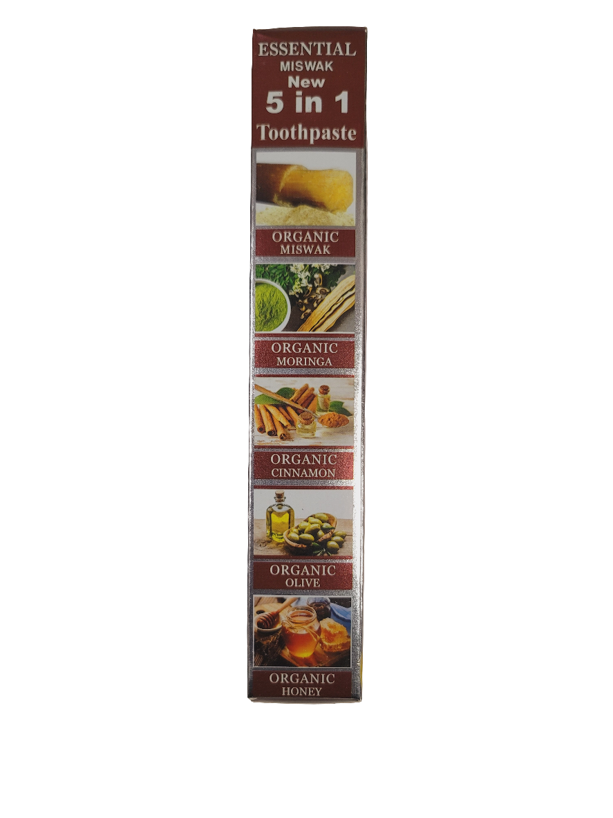 Essential miswak Honey Moringa toothpaste 6.05oz Organic Flouride free.