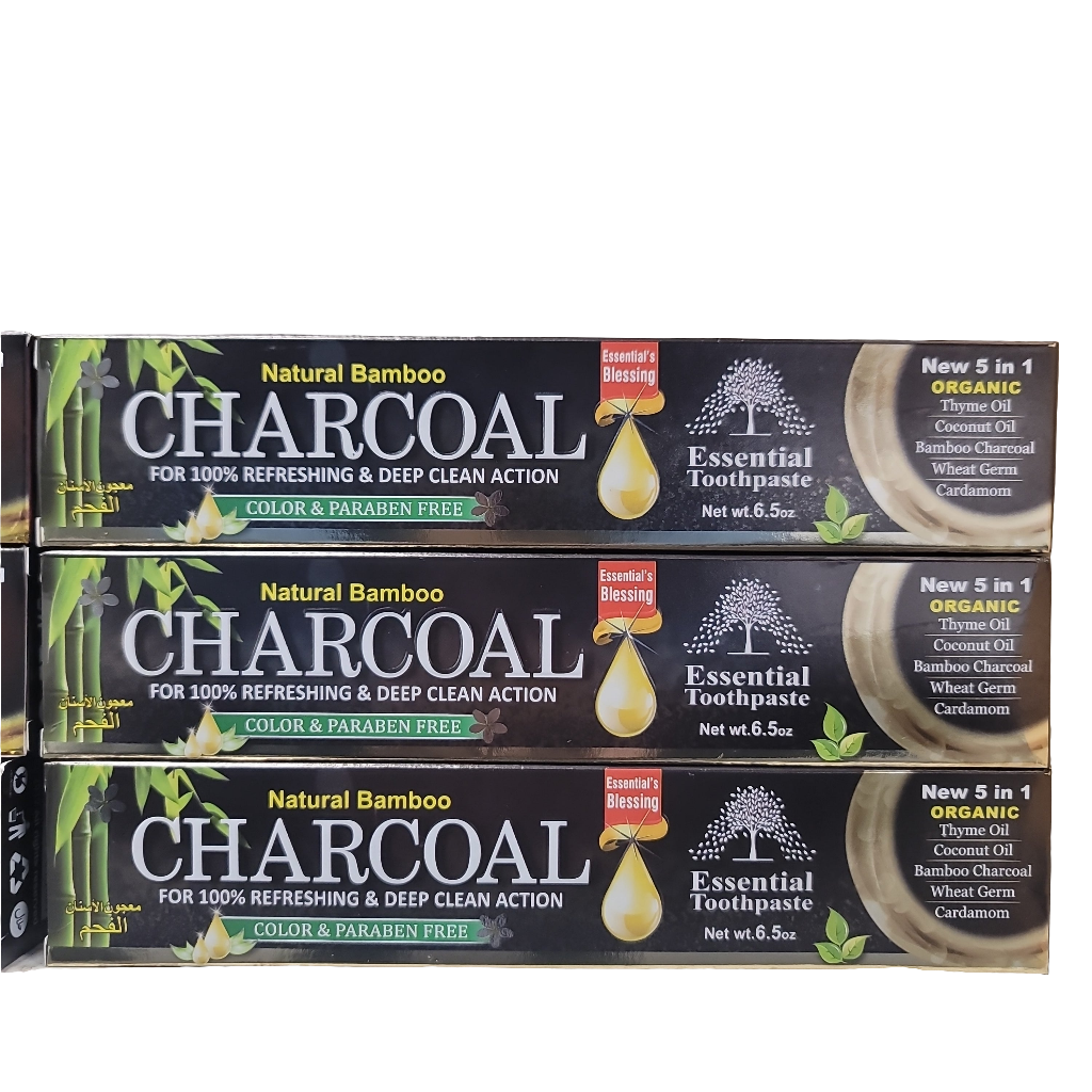 Essential Charcoal toothpaste 6.05oz Organic fluoride free