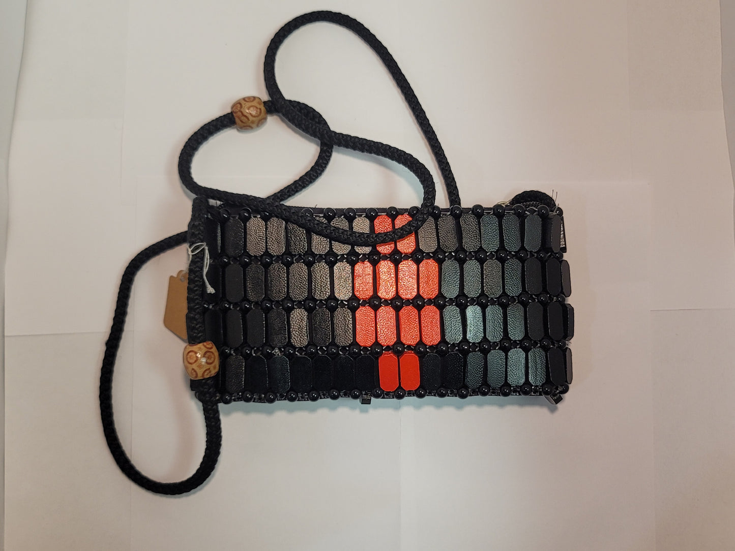 African women's wood art purse